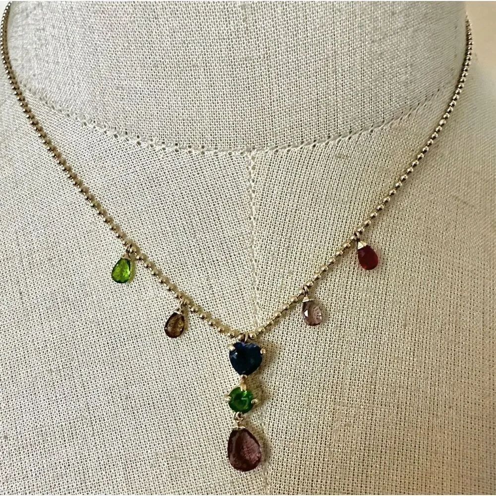 Monet colorful Y necklace